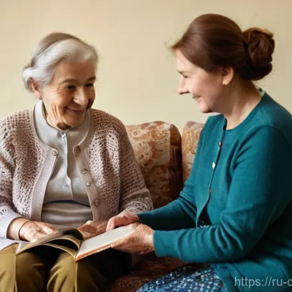 치매관리사 취업 시 우선순위 정하기 - **Prompt:** A compassionate female caregiver, approximately 30-40 years old, with a gentle smile, is...