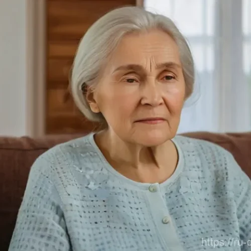 치매관리사 업무 중 발생하는 윤리적 문제 - **Prompt:** A serene portrait of an elderly Russian woman with dementia, her face showing a mix of c...