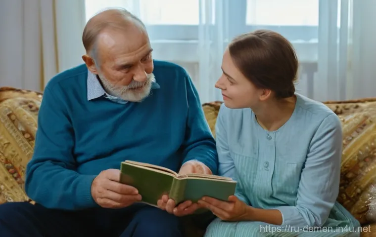 치매관리사 업무 중 발생하는 윤리적 문제 - **Prompt:** A serene portrait of an elderly Russian woman with dementia, her face showing a mix of c...