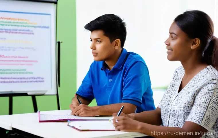 치매관리사 취업 성공 스토리 - **Prompt:** A compassionate female caregiver, in her 30s-40s, with a gentle smile, is sitting beside...